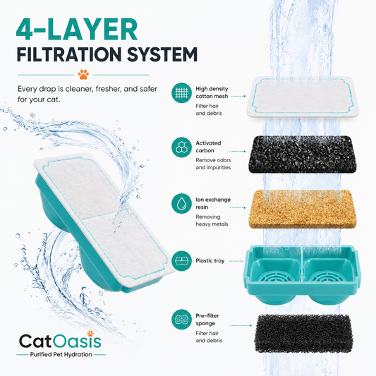CatOasis AquaFlow™ Replacement Filter Pack x 3